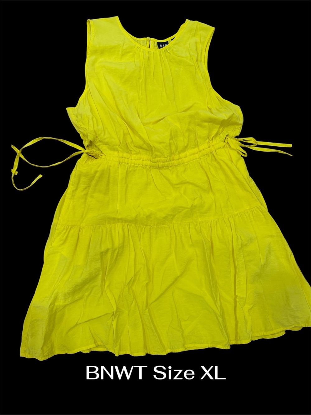 GAP Yellow Tie-Waist Sleeveless Dress - Size XL